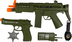 Vojenský set so samopalom so svetelnými a zvukovými efektmi