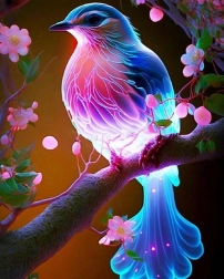 Diamantové maľovanie magický vták 30 × 40 cm