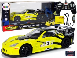 Rýchlostné auto R/C 1:18 Corvette C6.R žlté