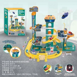 Mega parkovisko modré s výťahom a svetelnými efektmi