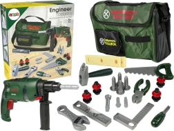 Detská sada náradia v taške s vŕtačkou, kladivom a pílou
