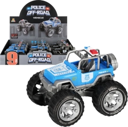 Terénne policajné auto – monster truck 13 cm
