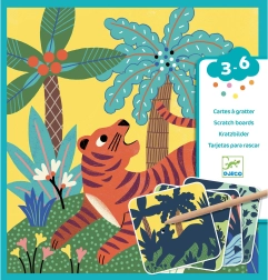 Vyškrabávacie obrázky Džungle Zvieratá Djeco