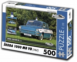 Puzzle Retro-autá Škoda 1000 MB VB (1967) 500 dielikov