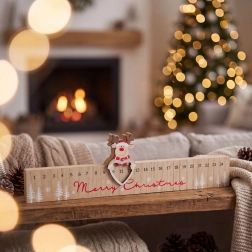 Adventný kalendár „Merry Christmas“ so sobom