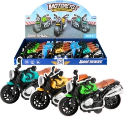 Retro motorka – kovový model 13 cm pre deti