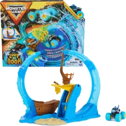 Monster Jam Megalodon Loop of Doom kaskadérska dráha s vystreľovačom a autom 1:64