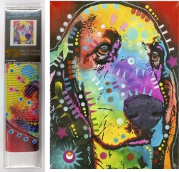 Diamantové maľovanie 7D – psí pohľad 30 × 40 cm