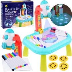 Detský projekčný stolík na kreslenie Kosmos s nastaviteľným projektorom