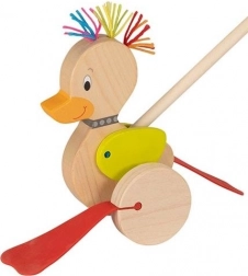 Drevená kačka na tyči