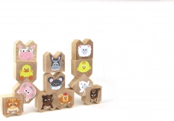 Drevená balančná hra domáce zvieratká