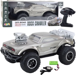 Veľké RC terénne športové auto 1:8, strieborné
