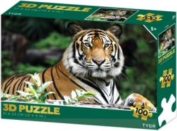 3D puzzle tiger, 100 dielikov