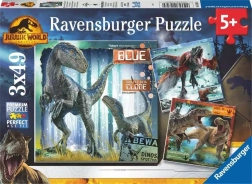 Ravensburger puzzle Jurský svet: Nadvláda 3×49 dielikov