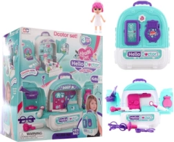 Doktorská sada 3v1 s batôžtekom a bábikou
