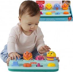 Fisher-Price aktívna vyklápacia hračka pre bábätká – tlač, posúvaj a otáčaj