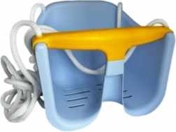 Detská hojdačka Baby s bezpečnostnou zábranou – Modrá