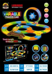 Závodná svietiaca autodráha VARIABLE, 179 dielov