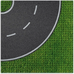 Brixies Plus dizajnová stavebná podložka - zákruta 25,5 x 25,5 cm