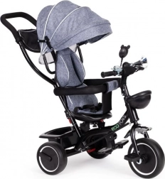Detská trojkolka s otočným sedadlom a strieškou ECOTOYS šedá