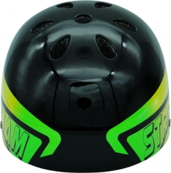 Cyklistická prilba Dazzler čierna so zeleno‑žltými prvkami – veľkosť M