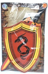 Penený meč a štít s motívom draka