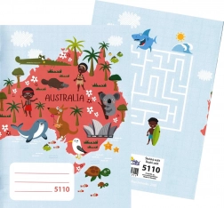 Školský zošit A5 10 listov štvorčekovaný 10 × 10 mm – Austrália