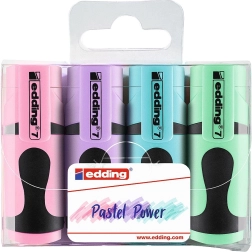 Zvýrazňovače Edding Mini Pastel, sada 4 ks