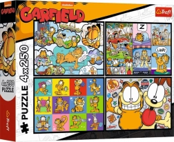 Puzzle Garfield nemá rád pondelky 4×250 dielikov