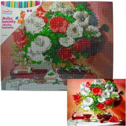 Diamantové maľovanie – kytica vo váze 40 × 50 cm