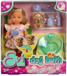 Bábika Evka so psíkom a doplnkami