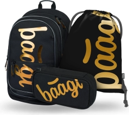 SET 3 ks BAAGL Core Metallic Bronze: batoh, peračník, vrecko