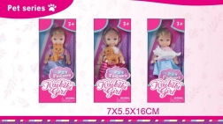 Bábika s maznáčikom 11,5 cm