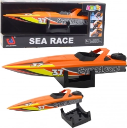 Natahovací motorový čln do vody – oranžový