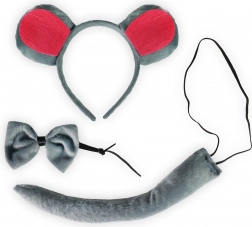 Súprava kostýmu myš s chvostom a motýlikom