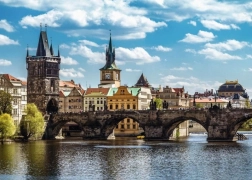 Česká kolekcia: Praha – pohľad na Karlov most, puzzle 1000 dielikov RAVENSBURGER