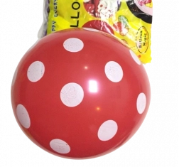 Latexové balóniky červené s bodkami 12 palcov