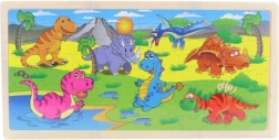 Drevené puzzle dinosaury 96 dielikov
