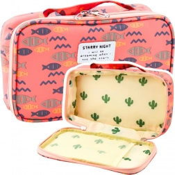 Školský peračník ružový s rybou