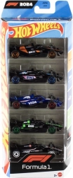 Hot Wheels Formula 1 – sada 5 kovových autíčok 1:64