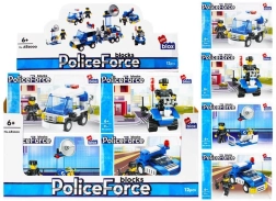 Stavebnica policajné vozidlo s figúrkou – 4 varianty
