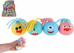 Antistresová loptička s tváričkou – strapce, mix farieb