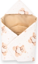 Zateplená zavinovačka do autosedačky belisima love teddy bear, béžová