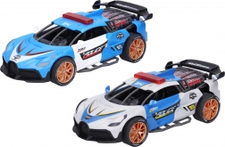 Policajné auto na zotrvačník so svetelnými a zvukovými efektmi 18 cm