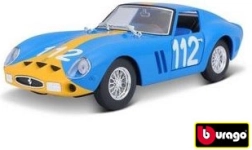 Stavebnica kovového modelu BBURAGO FERRARI 250 GTO 1:24 – modrá