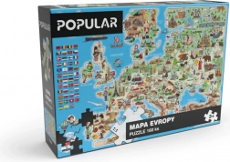 Populárne puzzle Mapa Európy 160 dielikov