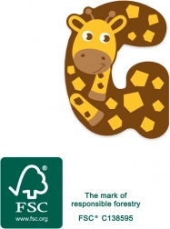 Small Foot drevené písmeno G žirafa