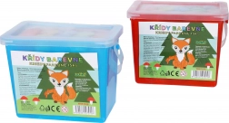 Farebné chodníkové kriedy vo vedierku – 15 ks