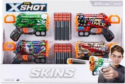 Sada blasterov X-SHOT Skins Menace – 4 ks, 24 šípok