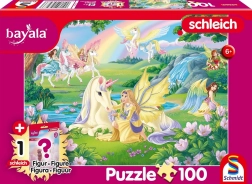 Puzzle Bayala: magickí jednorožci 100 dielikov s figúrkou SCHLEICH